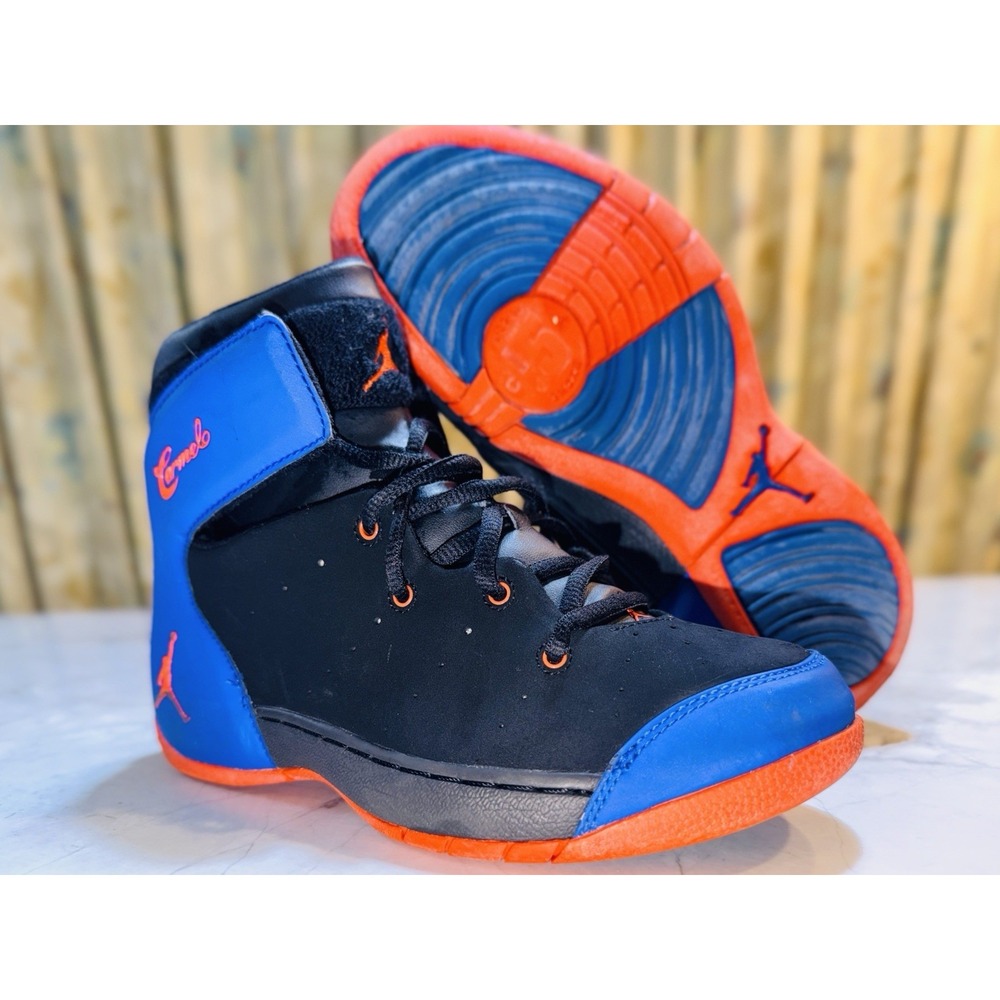 Nike Air Jordan Melo 1.5 BG Knicks Black Blue Orange Youth Size 6Y 631311-021